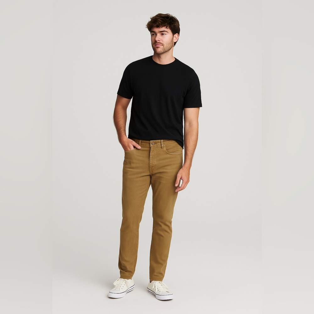 American Eagle Men’s Slim Fit Khaki Jeans | Casual  Chino| Neutral Brown‎ Denim